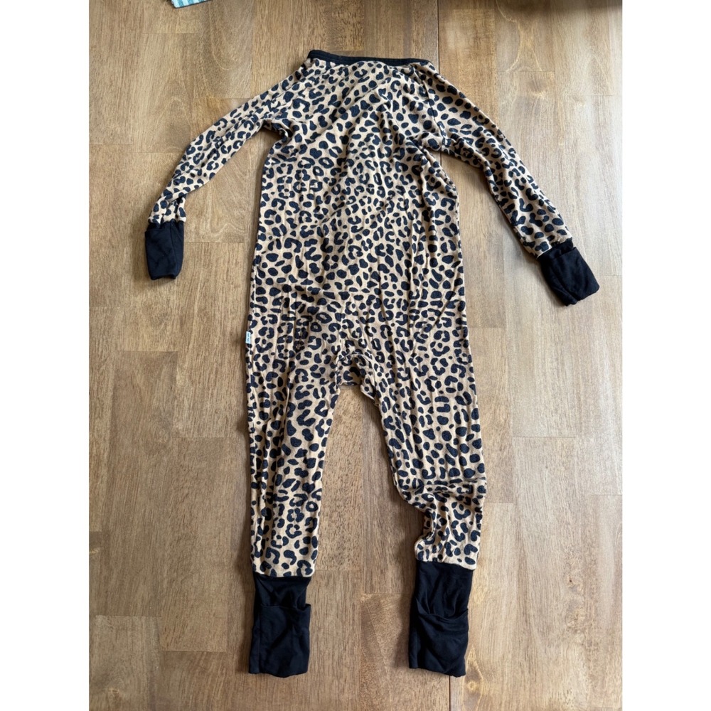 Little Sleepies Leopard Print Bamboo Zippy Sleeper Pajamas 12-18 Months